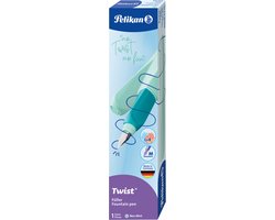 Pelikan Twist - vulpen - Neo Mint Blue - medium penpunt