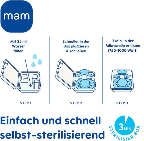 MAM Air "Skin Soft" siliconen fopspeen 16+ - Day & Night - Set van 6 - Incl. 3 steriliserende transportboxen van MAM — afbeelding 2