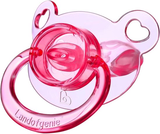 Grote Zuignap Fopspeen Volwassenen Transparant Berenmodel 2 stuks Rozeachtig Blauw - Lange Fopspeen met Zuignap van Moemoe Baby Products — afbeelding 4