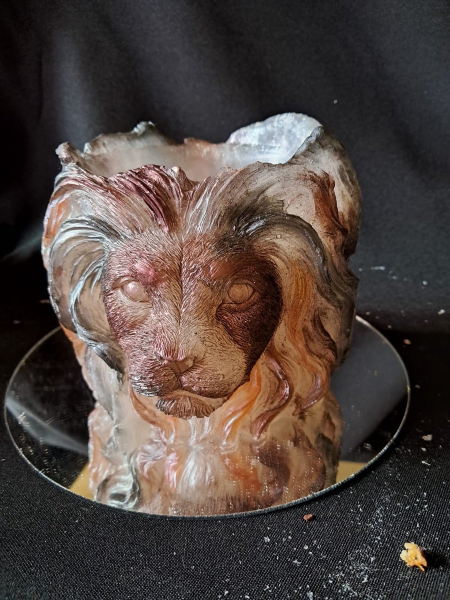 starwolf, bloempot in vorm van een leeuwenkop, geschenk