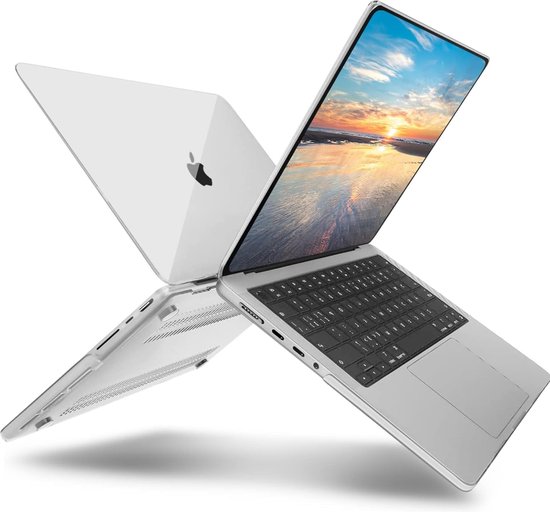 Housse pour ordinateur portable - Convient pour MacBook Pro 14 pouces (2021) / MacBook Pro 14 pouces (2023) Puce M3 - A2442 / A2918 / A2779 - Transparent