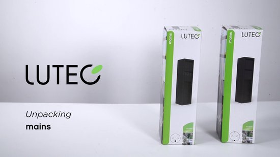 LUTEC Mains - Buitenstopcontact op zuil met pinaarding - Stekkerdoos - 2 Kleppen - Type E socket (Belgische versie) - IP54 extra weerbestendig - Mat zwart - 80 x 80 x 310 mm
