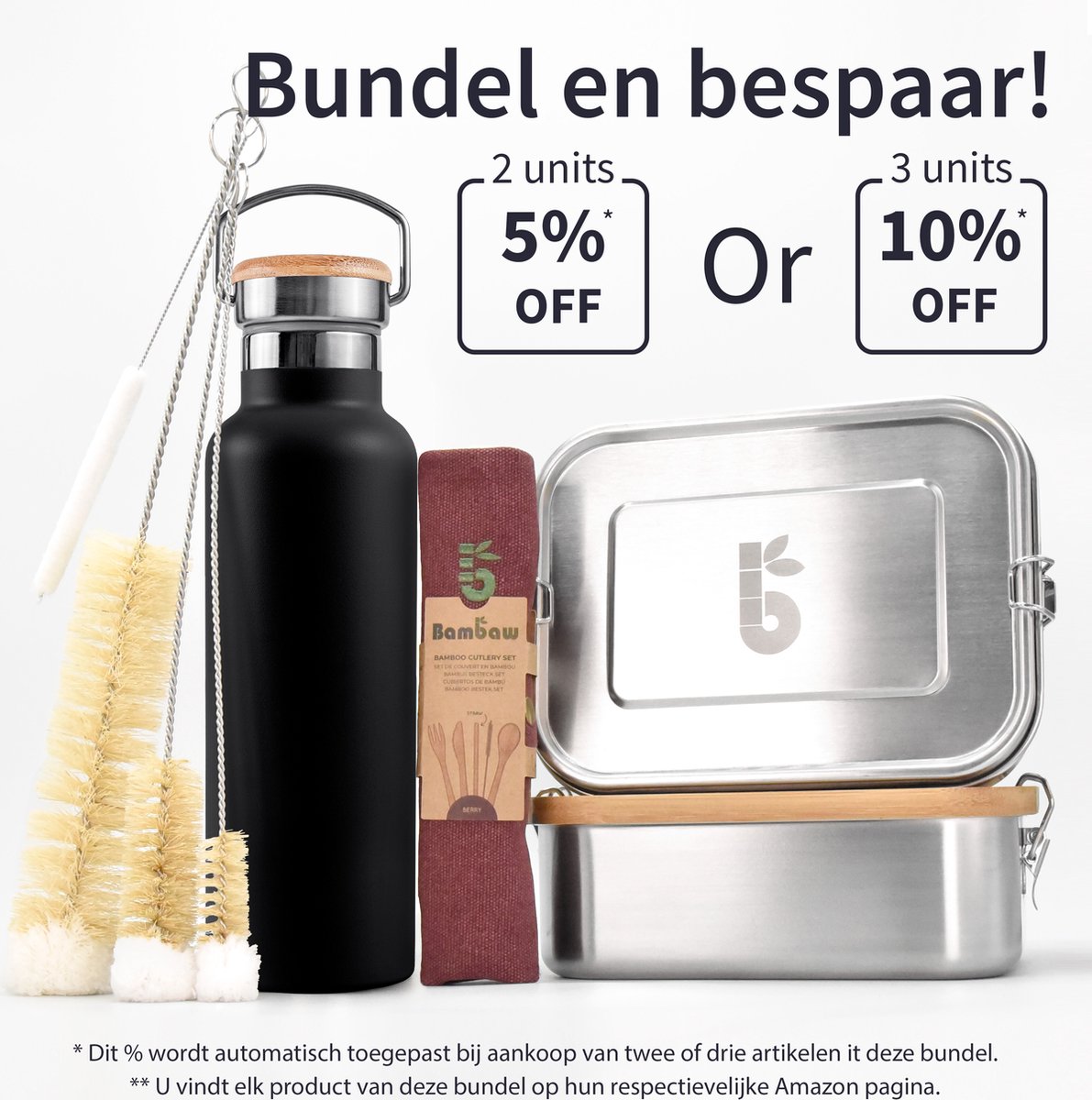 Bambaw® 1 Liter RVS Thermosfles - Isoleerfles, Dubbelwandig, Lekvrijen, loodvrij en Plasticvrij Geïsoleerde Fles met Bamboe Deksel voor Warme en Koude Dranken - Ideaal voor Reizen, Werk, Yoga, Wandelen en Dagelijks Gebruik – zwart — cadeau in Sport & Outdoor - foto 6