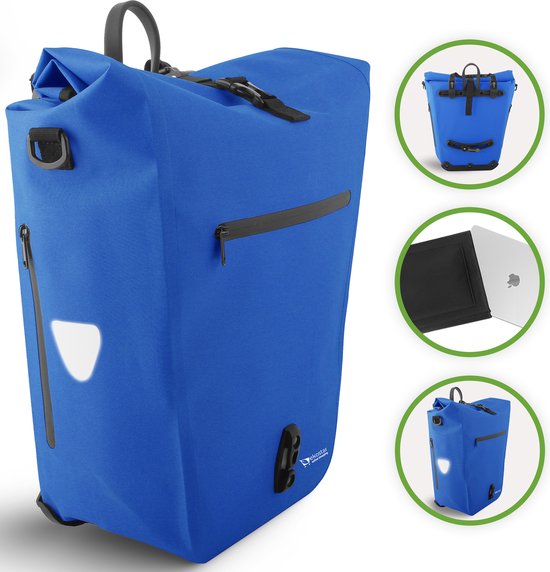 Ekostar online shopping 2in1 fietstas - Waterdicht - Duurzaam - TPU - Blauw - Fietstas enkele - Fietstassen electrische fietsen van Ekostar — afbeelding 2