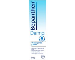 ​Bepanthen Verzorgende Crème 100g | Hydrateert en Verzacht Droge, Gevoelige Huid | Ondersteunt Natuurlijk Huidherstel met 5% Dexpanthenol | Trekt Snel In | Vrij van Parfum en Kleurstoffen​
