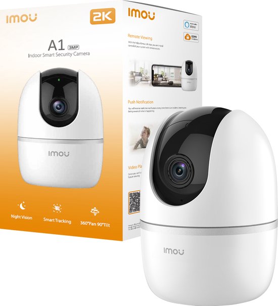 Foto: Imou a1 2k babyfoon met camera met app baby monitor 3mp 2k live beeldkwaliteit draaien en kantelen voor 360 dekking bewegings en abnormale geluiden detectie tweeweg gesprek automatisch volgen van babies en huisdieren privacy modus