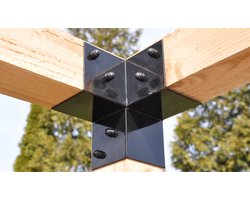 Wovar Pergola Hoekverbinding Zwart voor 15 x 15 cm balken | Per Stuk
