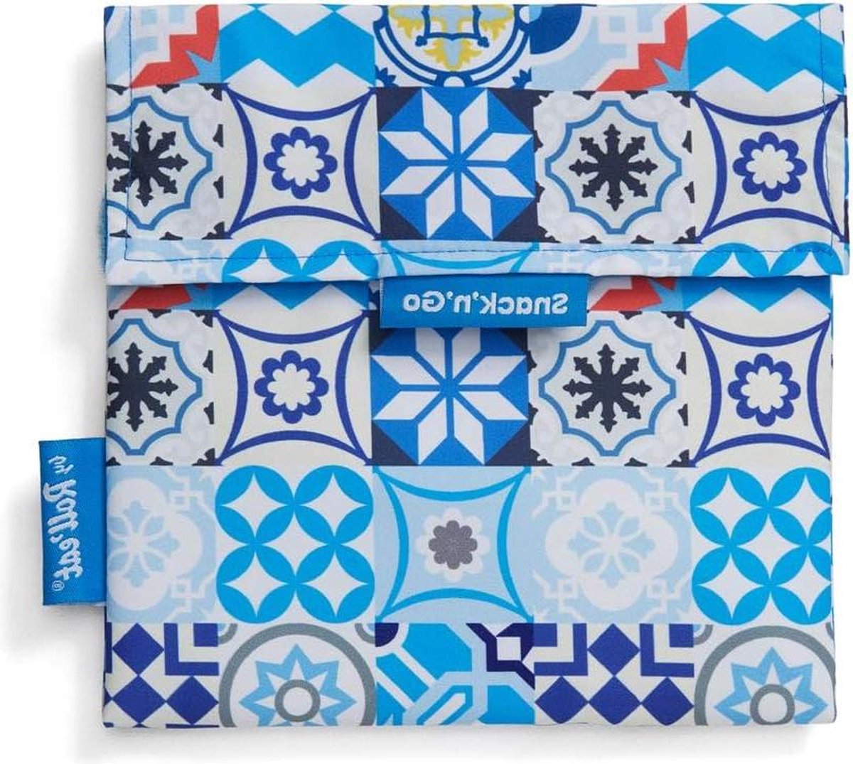 Herbruikbare Ecologische Boterhamzak zonder BPA Blauw - Waterdicht Vlek-bestendig - Machine-wasbaar diepvrieszakjes