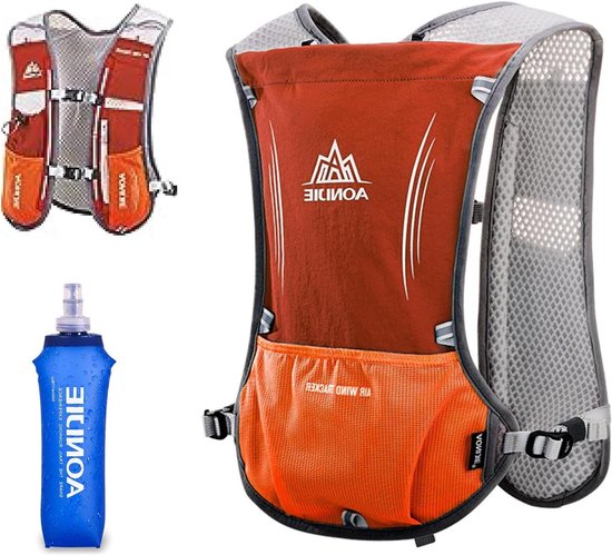 TRIWONDER Ultralichte drinkrugzak trailrun rugzak drinkvest hydratatie pack fietsrugzak voor marathoner hardlopen kamperen wandelen (Zwart - met 500ml drinkfles, Eén maat voor iedereen TRIWONDER Ultralichte drinkrugzak trailrun rugzak drinkvest hydratatie pack fietsrugzak voor marathoner hardlopen kamperen wandelen (Zwart - met 500ml drinkfles, Eén maat voor iedereen