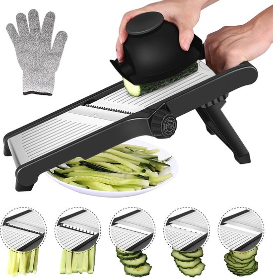 Myiosus Cortador de Mandolina Ajustable, Mandolina de Cocina Profional para Fr Myiosus Cortador de Mandolina Ajustable, Mandolina de Cocina Profional para Fr