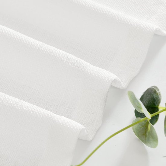 Rideau Brise-bise En Voile Blanc - Semi-transparent, Plusieurs Tailles, Certifié Oeko-Tex