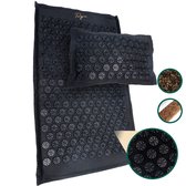 Ryce ® Nature Spijkermat - Kussen - Shakti mat - Acupressuur - Zwart