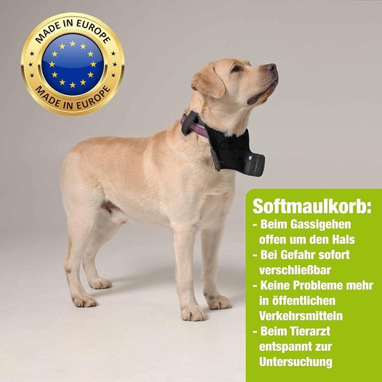 Muselière en néoprène - XL - douce et confortable - - Muselière obligatoire