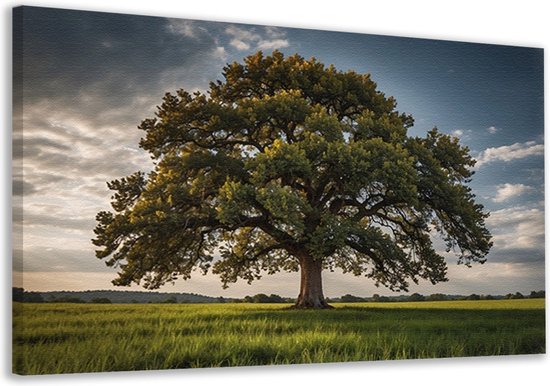 Décoration murale arbre - Tableau nature - Peinture sur toile Herbe - Décoration murale industrielle - Peintures sur toile - Toile Décoration murale murale 150x100 cm