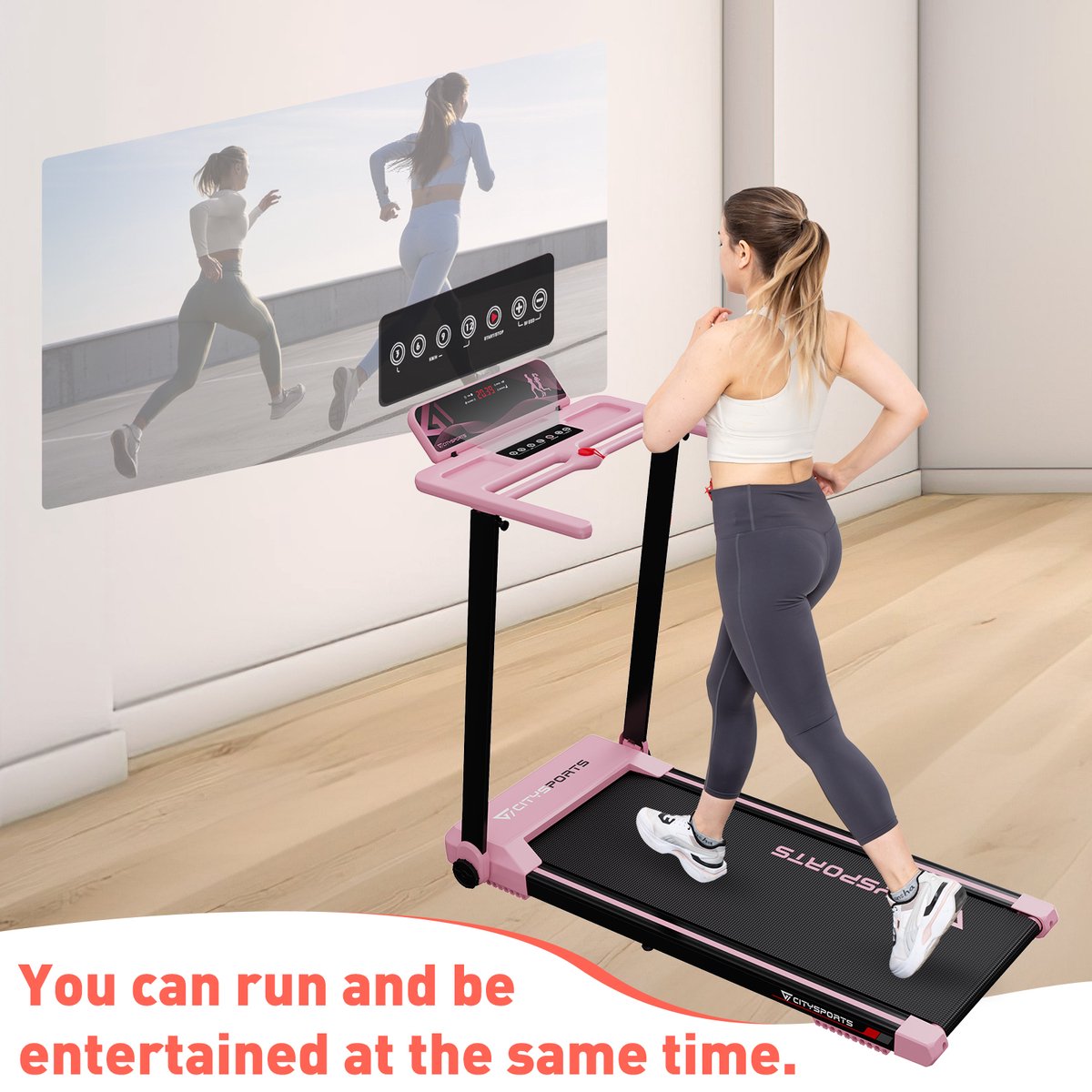 Afbeelding 2 van CITYSPORTS WP9 - Loopband 1-12km/u – Walking Pad - Treadmill - Inklapbaar Loopband - 1400W