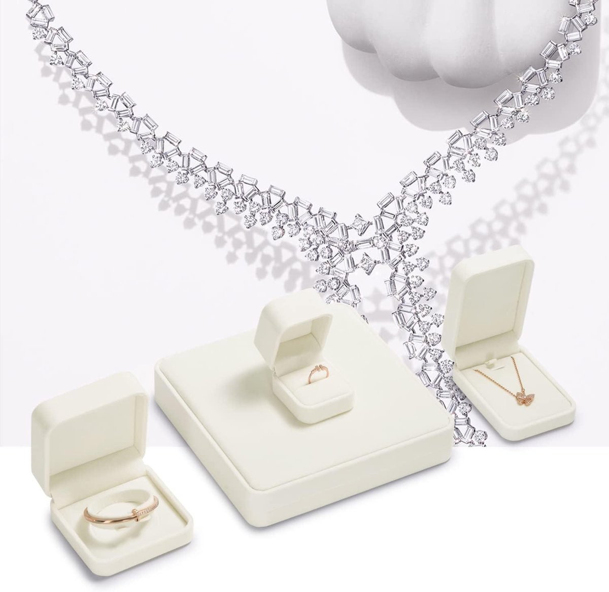 Sieradendoosjes roze verpakking voor sieraden