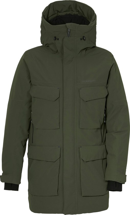 Didriksons DREW USX PARKA 8 Veste d'extérieur pour homme - Vert foncé - Taille L