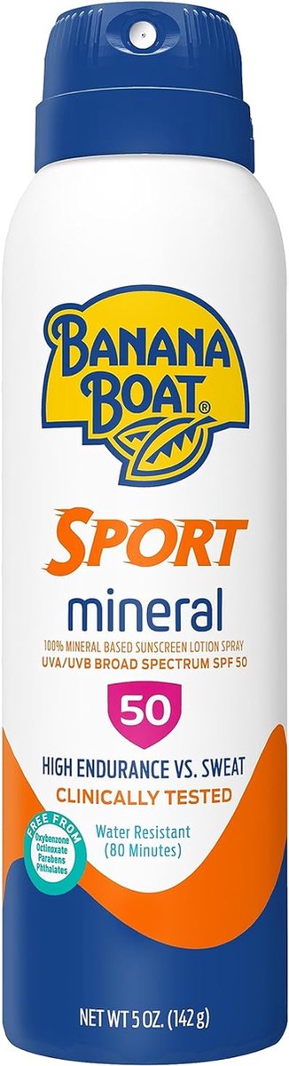 Goedkoopste Banana Boat Sport Mineral Sunscreen Spray - Broad Spectrum Zonnebrand SPF 50