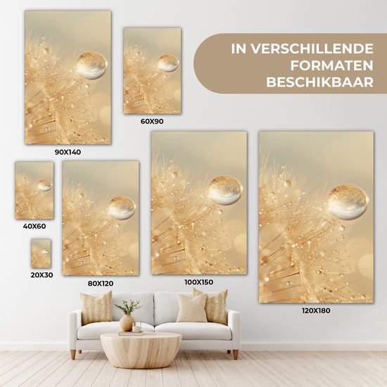 Tableau sur toile 40x60 cm - Décoration murale Pissenlit - Water - Nature - Plantes - Moderne - Décoration murale salon - Décoration chambre - Accessoires chambre - Peintures