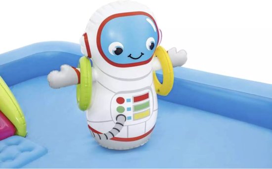 Zwembad - Water Speel Center - Kleine Astronaut - Play center Lil' Astronaut - Opblaasbare Glijbaan en Ruimtespellen - Vanaf 2 jaar - Zwembaden Galaxy