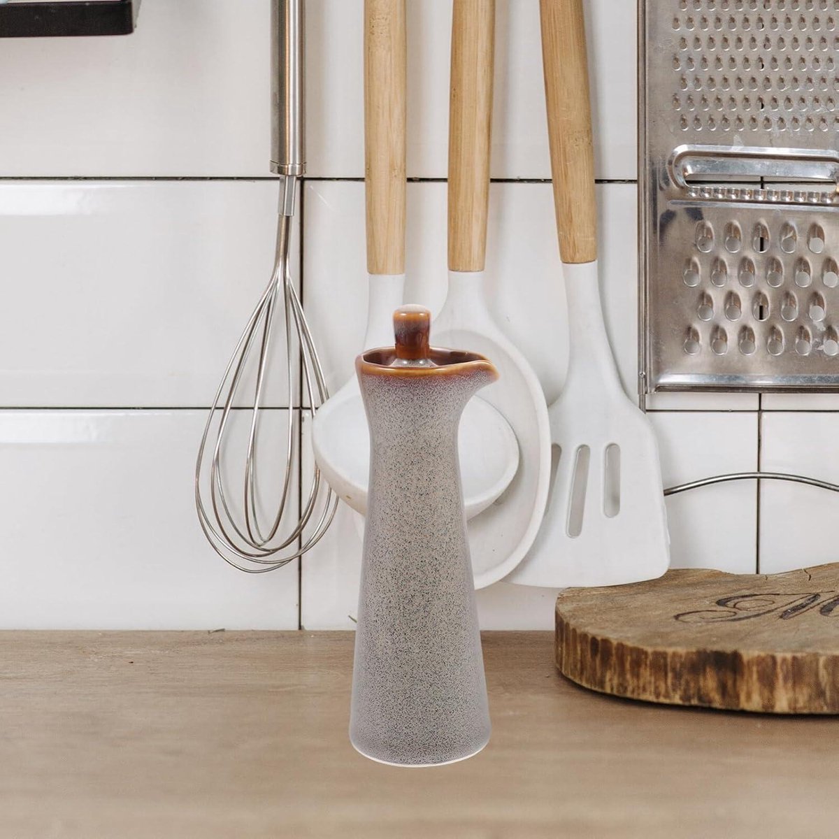 Bouteille Distributeur Céramique 280ml Pour Huile, Vinaigre, Sauce Soja - Style Japonais, étanche, Pour Cuisine élégante