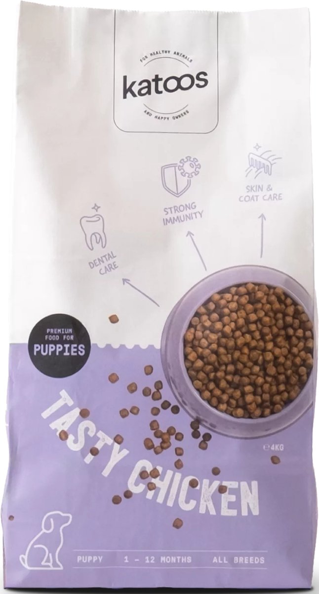 Katoos - Tasty Chicken - Premium food voor puppy's - 4 kg