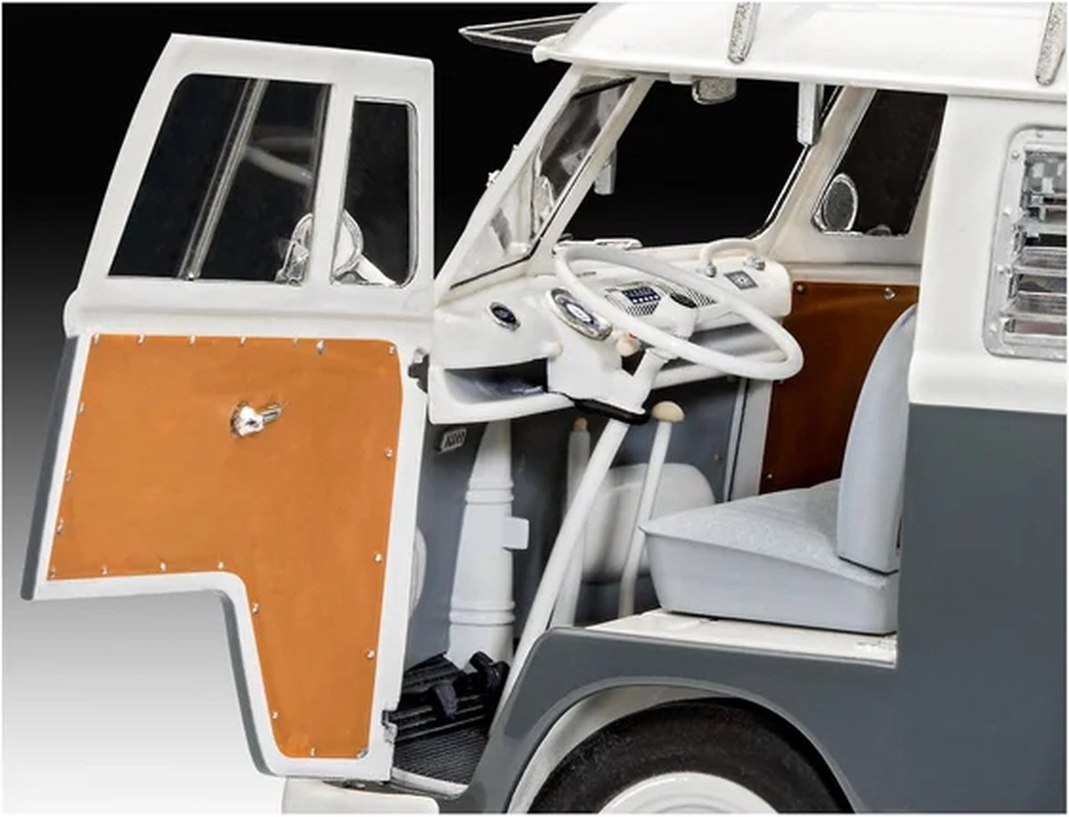 Revell Modelbouwpakket Auto - 07674 VW Volkswagen T1 Camper Plastic - Volwassenen - 189 onderdelen - 1:24 — afbeelding 4
