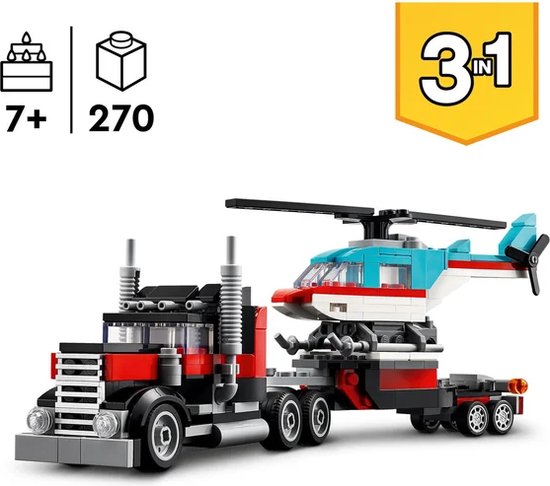 LEGO Creator 3in1 Truck avec hélicoptère - 31146