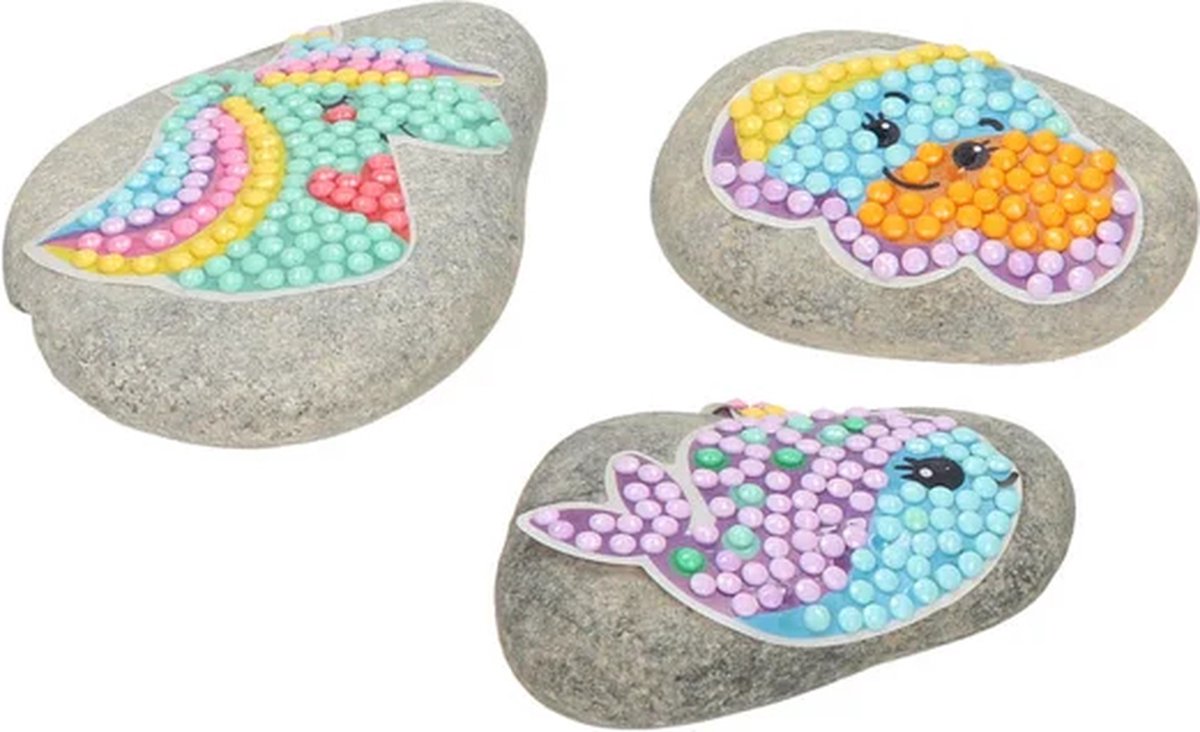 Grafix Diamond Painting & Rock Painting Set - Verrijk je Creativiteit met Betoverende Glinsterende Stenen - Voor jong en oud - Creatief speelgoed — afbeelding 7