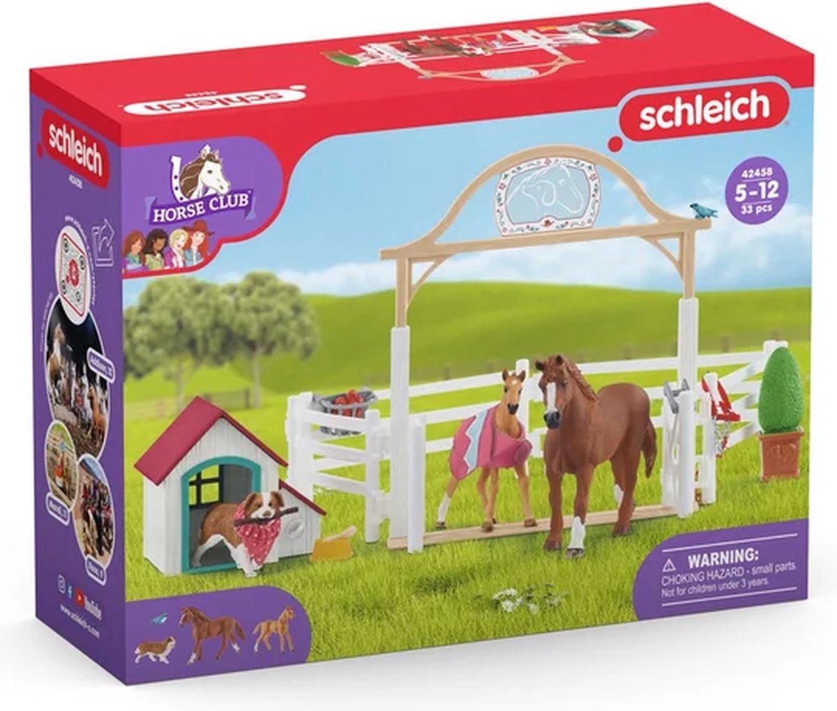 schleich HORSE CLUB Speelfigurenset - Hannah's Gastpaarden en Hond Ruby - Kinderspeelgoed voor Jongens en Meisjes - 5 tot 12 jaar - 20 Onderdelen - 42458 — afbeelding 15