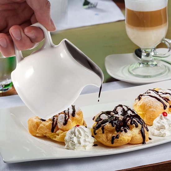 Hemoton 2 stuks melkkannetje melkkan glazen kan maatbeker glas sauciere latte art kannetje pitcher cappuccino kopjes espresso kan room kan voor koffie melk opschuimen