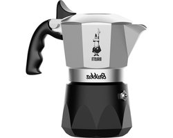 Brikka 2023 Mokka-pot - Romige espresso - 2 kopjes - Aluminium Zwart.