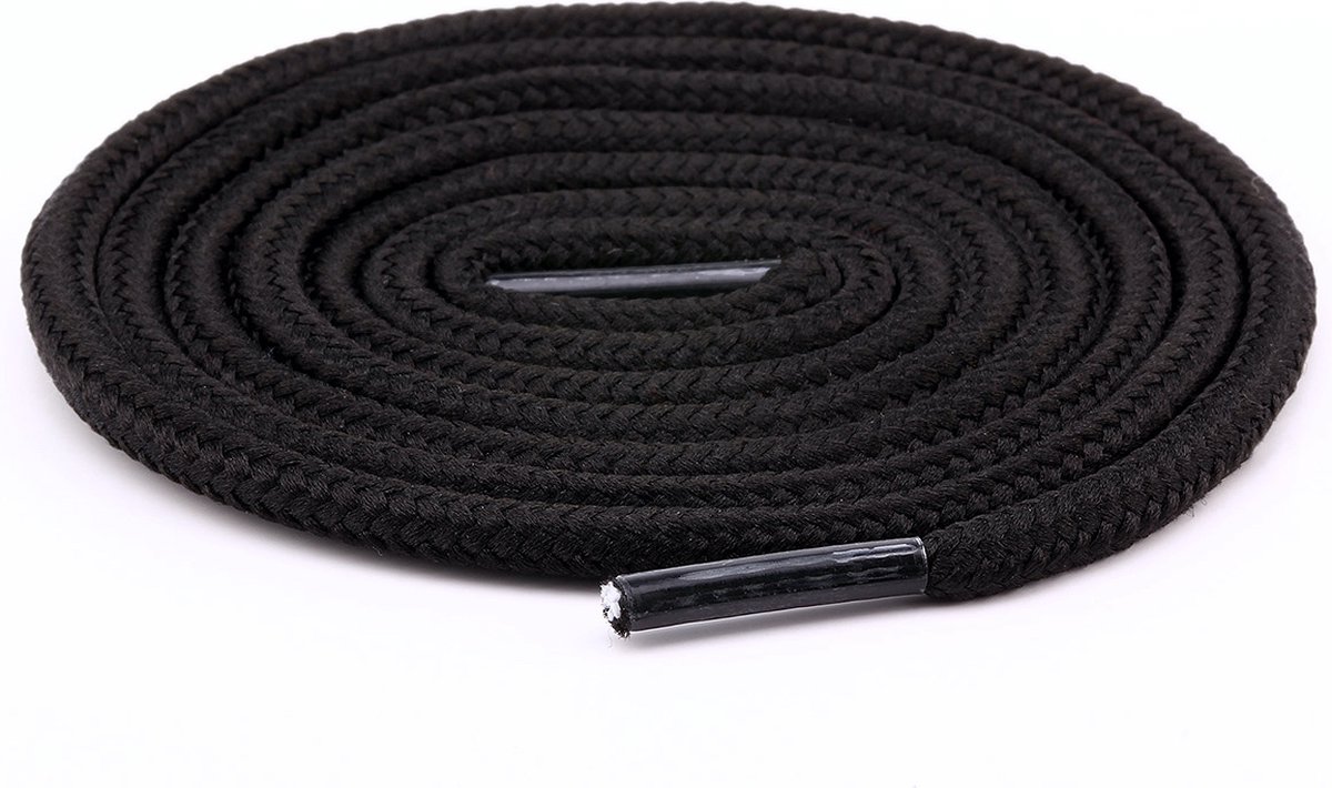 4 Paar Zwarte Ronde Schoenveters 90 cm – Voordeelpak Stevige Duurzame Veter