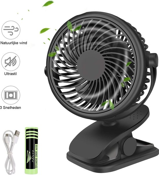 Foto: Mini usb ventilator met clip draagbare tafelventilator voor bureau kinderwagen stille tafelventilator usb aangedreven flexibel en compact ontwerp