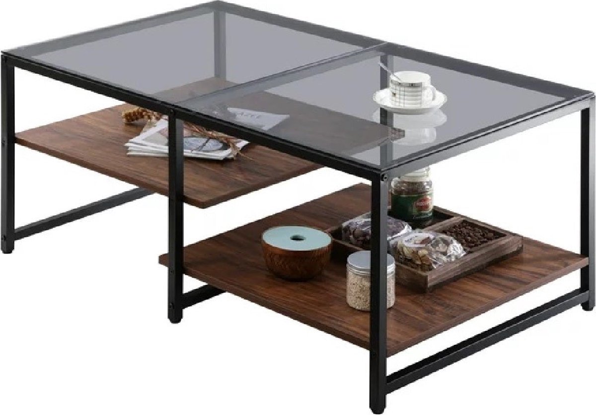 Pochon - Salontafel Pema - Walnoot - 60x100x45