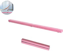 Turnbalk - Evenwichtsbalk - Balanstrainer - Balans speelgoed - Roze - 210 cm