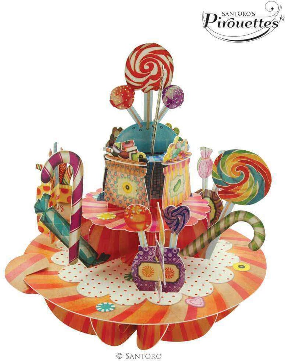 3D Kaart Sweets and candy - Santoro London Pirouettes
