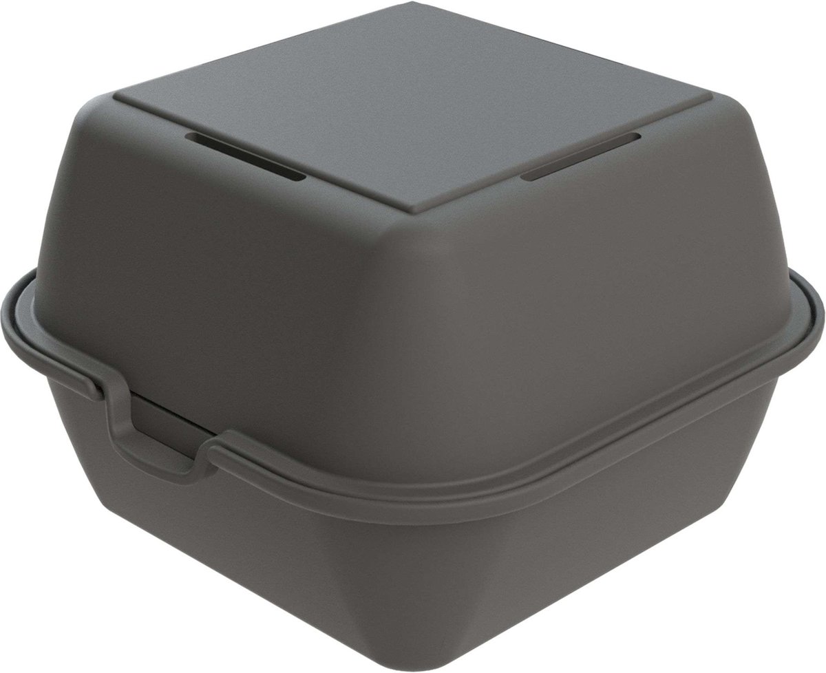Koziol Bio-Circulair - Move Hamburger Box Set van 12 Stuks - Bio Circulair Kunststof - Grijs
