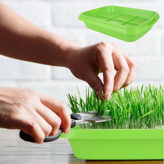 Roestvrijstalen Kiemen Kweekset Trays 2-Tier 10,4 Inch, Microgreens