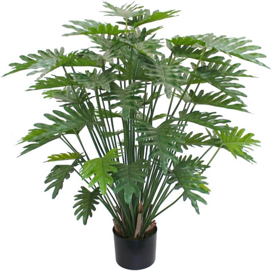 Philodendron Kunstplant 100cm | Kunstplant voor Binnen | Kunstplant 1 meter | Philodendron Xanadu Kunstplant | Nep Philodendron
