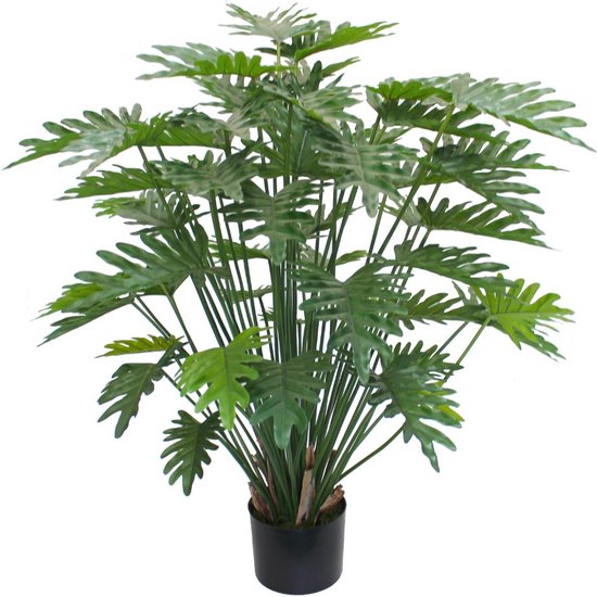 Philodendron Plante artificielle 100cm | Plante artificielle pour l'intérieur | Plante artificielle 1 mètre | Philodendron Xanadu Plante artificielle | Faux Philodendron