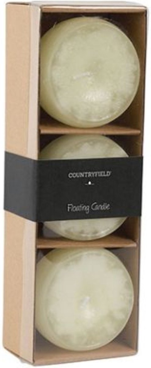 Countryfield Drijfkaars Bollie Large Creme