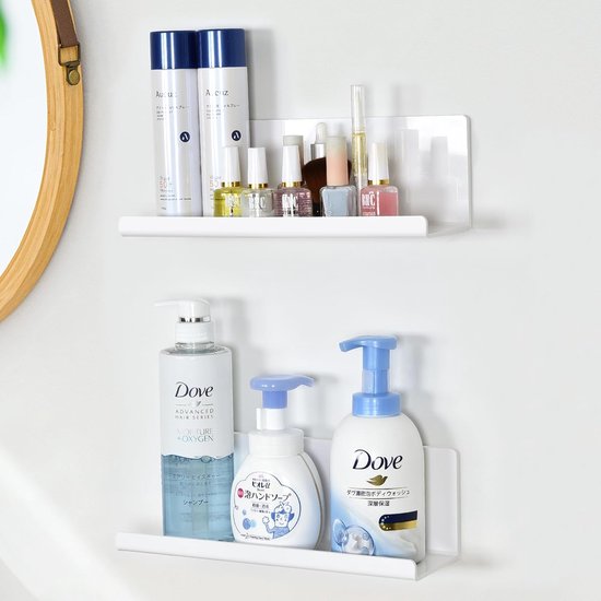 Twirush Lot De 2 étagères Murales Flottantes Sans Perçage - Élargissement Facile De La Surface Murale En Acrylique Avec Clips De Câbles Pour Chambre à