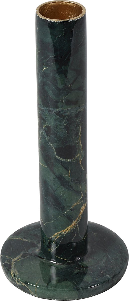 Countryfield kandelaar Pilaar Madras M Marmergroen 7x7x16cm Marmer groen