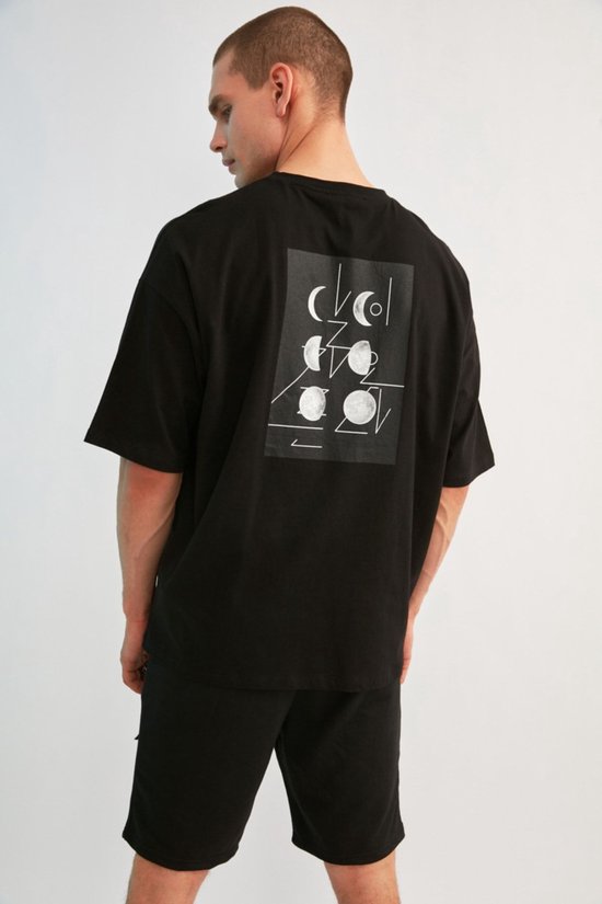 Trendyol TMNSS21TS0617 Volwassenen Mannen T-shirt Single pack - Zwart - XL