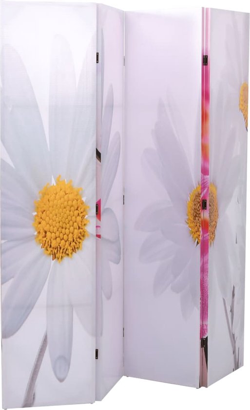 vidaXL - Kamerscherm - inklapbaar - bloem - 160x170 - cm