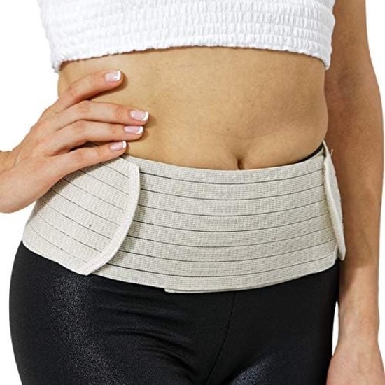 3-in-1 zwangerschapsondersteuning - postpartum buikwrap & bekkenondersteuning/brace/band, luchtdoorlatende gordel - Beige - XL