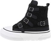 Dilena fashion sneakers teddy high zwart