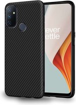 ebestStar - Hoes voor OnePlus Nord N100, Hoogwaardig Zacht TPU Bescherming, Koolstof Design Hoesje, Zwart