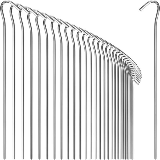COM-FOUR® 12x tentharingen van staal - robuuste grondharingen met